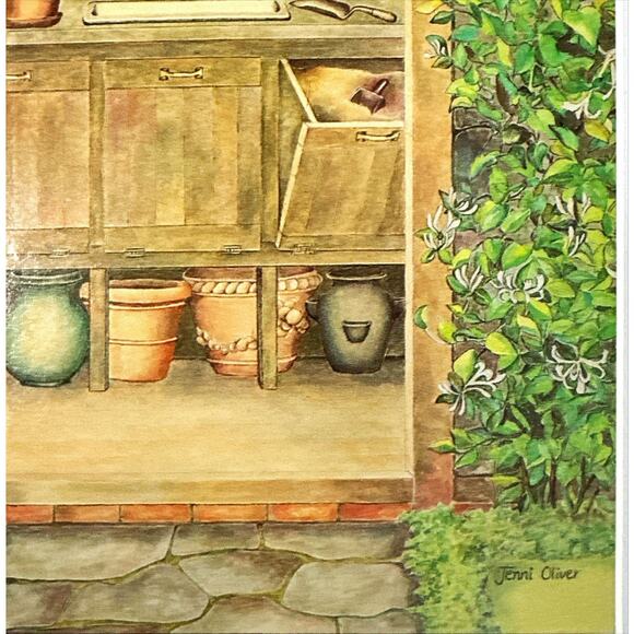 Framed 1989 New Yorker Magazine Cover July 10 Summer Planting Shed - Picture 2 of 3